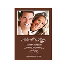 Chocolate Wedding Announcement, 5x7 Stationery Card
