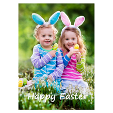 Full Photo Easter Invitations, 5x7 Portrait Stationery Card