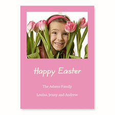 Baby Pink Easter Invitations, 5x7 Stationery Card