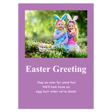Baby Purple Easter Invitations, 5x7 Stationery Card
