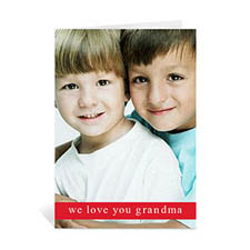 Personalized Mothers Day Greeting Cards, 5x7 Folded Red