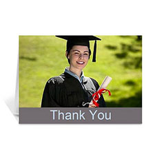 Graduation Thank You Card, Stylish Grey