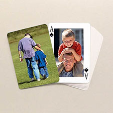 Classic Custom Front and Back Playing Cards Gift for Dad