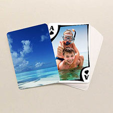 Modern Personalized Both Sides Playing Cards, Time to Party