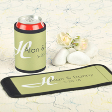 Lime Wedding Personalized Can And Bottle Wrap