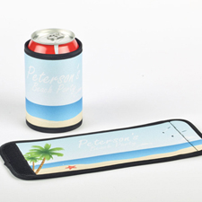 Beach Personalized Can And Bottle Wrap
