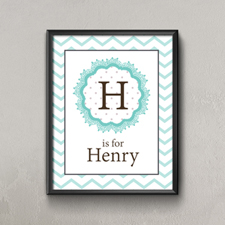 Scroll Personalized Name Poster Print, Small 8.5