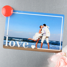 Love Personalized Wedding Magnet 4x6 Large