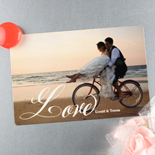 Script Love Personalized Wedding Magnet 4x6 Large
