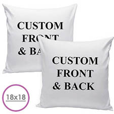 18 X 18 Custom Design Front And Back Pillow  Cushion (No Insert) 