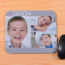 Create Your Own Grey 3 Collage Mouse Pad