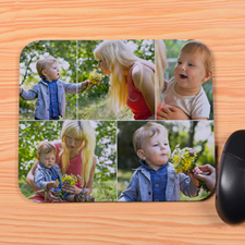 Create Your Own White Five Collage Mouse Pad