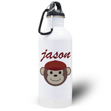 Personalized Photo Monkey Boy Water Bottle