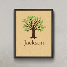 Family Oak Tree Personalized Poster Print, Small 8.5