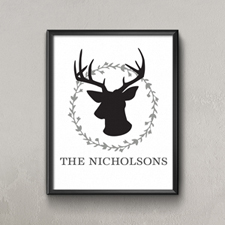 Grey Deer Personalized Poster Print, Small 8.5