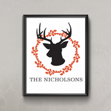 Orange Deer Personalized Poster Print, Small 8.5