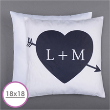 Love Arrow Personalized Pillow Cushion (18 Inch) (No Insert) 