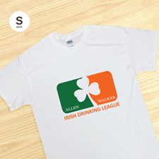 Personalized Irish Drinking League, White T Shirt