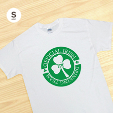 Personalized Official Irish Drinking Team, White T Shirt