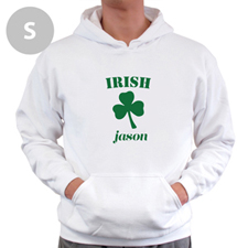 Personalized Irish, White Hoodie Sweatshirt