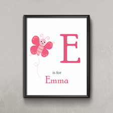 Butterfly Personalized Poster Print For Kids