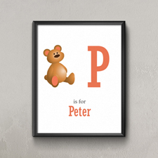 Bear Personalized Poster Print For Kids