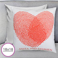 Heart Fingerprint Personalized Large Cushion 18