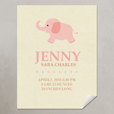 Elephant Girl Personalized Poster Print, small