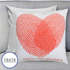 Heart Fingerprint Personalized Pillow Cushion Cover 16