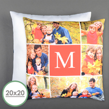 Six Collage Personalized Photo Large Pillow Cushion Cover 20