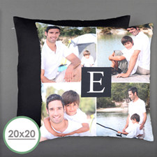 Initial Personalized Photo Large Pillow Cushion Cover 20