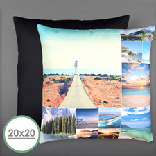 Twelve Collage Photo Personalized Large Pillow Cushion Cover 20