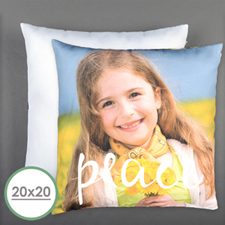 Peace Personalized Pillow 20 Inch  Cushion (No Insert) 