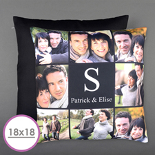 Eight Collage Personalized Photo Large Cushion 18