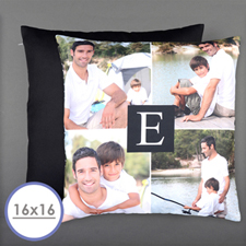 Initial Personalized Photo Pillow Cushion Cover 16