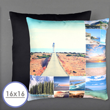 Twelve Collage Photo Personalized Pillow Cushion Cover 16