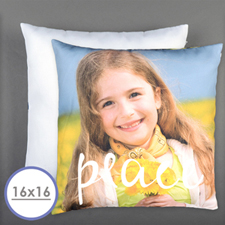 Peace Personalized Pillow 16 Inch  Cushion (No Insert) 