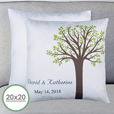 Family Tree Personalized Large Pillow Cushion Cover 20