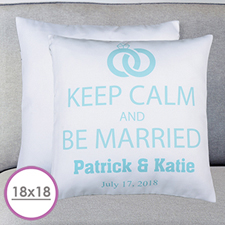 Keep Clam & Marry Personalized Large Cushion 18