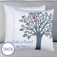Love Birds Personalized Pillow Cushion (No Insert) 
