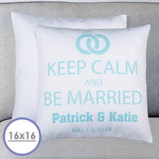 Keep Clam & Marry Personalized Pillow Cushion Cover 16
