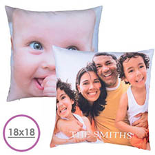 18 X 18 Photo Gallery Personalized Pillow ((Front And Back) Cushion (No Insert) 