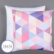 16 X 16 All Over Print Pillow (White Back) Cushion (No Insert) 