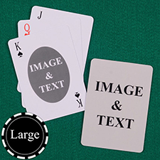 Large Size Ovate Custom Front and Back Playing Cards