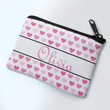 Many Hearts Personalized Coin Purse