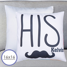 His Personalized Pillow Cushion (No Insert) 