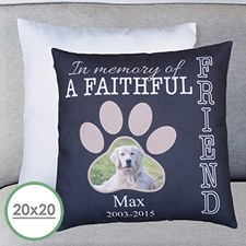 Faithful Friend Personalized Large Pillow Cushion Cover 20