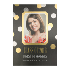 Glitter Year Personalized Foil Graduation Card