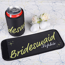 Lime Bridesmaid Personalized Can And Bottle Wrap