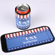 Stars & Stripes Personalized Can And Bottle Wrap